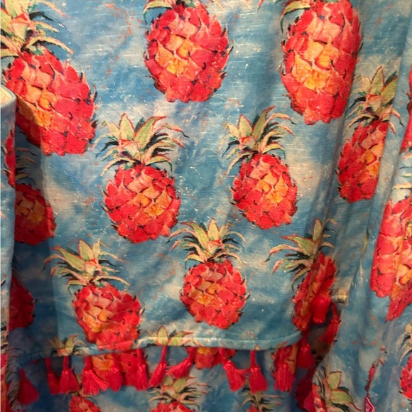 Tropical Pineapple Print Dress - Picture 3 of 3